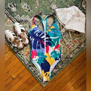 Colorful Retro One Piece Swimsuit